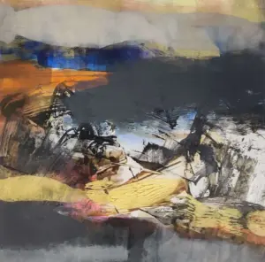 <b>Mukhtar Ahmed Sardar</b><br>Untitled<br>Acrylic on Paper<br>10 x 10 Inches<br>Unknown