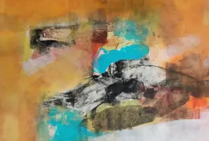 <b>Mukhtar Ahmed Sardar</b><br>Untitled<br>Acrylic on Paper<br>12 x 17.3 Inches<br>Unknown