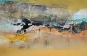 <b>Mukhtar Ahmed Sardar</b><br>Untitled<br>Acrylic on Paper<br>12 x 17.3 Inches<br>Unknown