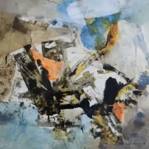 <b>Mukhtar Ahmed Sardar</b><br>Untitled<br>Acrylic on Paper<br>10 x 10 Inches<br>Unknown