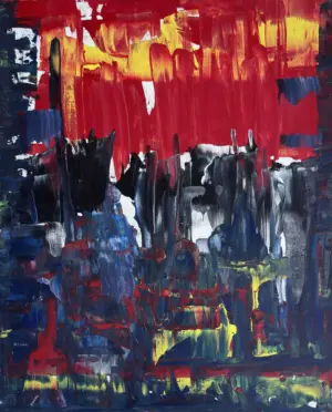 <b>Soham Das</b><br>Untitled<br>Acrylic on Canvas<br>30 x 24 Inches<br>Unknown