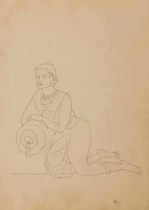 <b>K. K. Hebbar</b><br>Untitled<br>Pen on Paper<br>15 x 11 Inches<br>Unknown