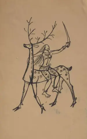 <b>K. K. Hebbar</b><br>Untitled<br>Pen on Paper<br>7.5 x 5 Inches<br>Unknown