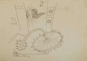 <b>K. K. Hebbar</b><br>Untitled<br>Pen on Paper<br>7.75 x 11.25 Inches<br>Unknown