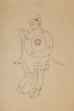 <b>K. K. Hebbar</b><br>Untitled<br>Pen on Paper<br>11.25 x 8 Inches<br>Unknown