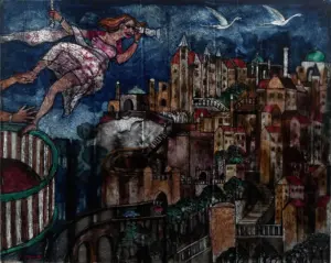 <b>A. Rajeswara Rao</b><br> Hawa Ke Saath Saath<br>Acrylic on Acrylic Sheet<br> 48 x 48 Inches <br>2023