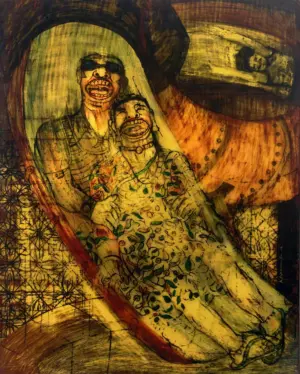 <b>A. Rajeswara Rao</b><br>Rollercoaster<br>Acrylic on Acrylic Sheet<br>60 x 48 Inches<br>2006