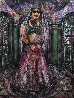 <b>A. Rajeswara Rao</b><br>Waiting for the Heir<br>48 x 36 Inches<br>60 x 48 Inches<br>2024