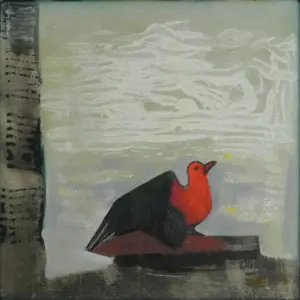 <b>Rekha Hebbar Rao</b><br>Meditation<br>Acrylic & Oil on Canvas<br>15 x 15 Inches<br>2015