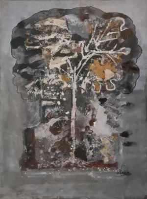 <b>Rekha Hebbar Rao</b><br>Tree<br>Acrylic on Paper<br>30 x 22 Inches<br>1994