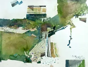 <b>Ganesh Haloi</b><br>Untitled<br>Watercolour on Paper<br>14 x 18 Inches<br>2022