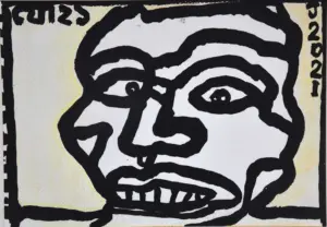 <b>Jogen Chowdhury</b><br>Untitled<br>Chinese Ink on Paper<br>9 x 14 Inches<br>2019