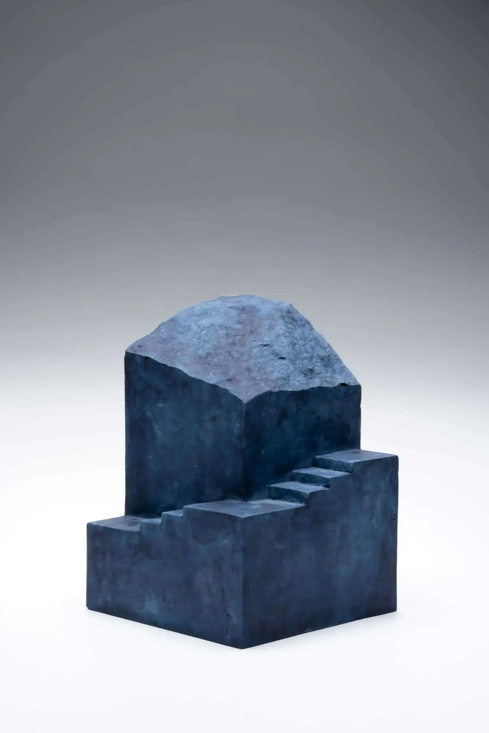 <b>Kavin Mehta</b><br>Untitled<br>Hand- Carved Natural Sandstone<br>Dyed in Natural Indigo <br>16.1 x 5.9 x 17.3 Inches<br> ?Unknown