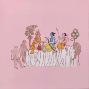 <b>Mainaz Bano</b><br> Hues of Inheritance<br>Acrylic on Canvas<br>12 x12 Inches<br> 2024