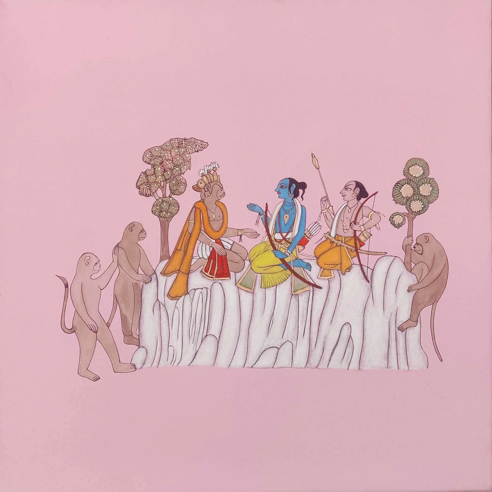 <b>Mainaz Bano</b><br> Hues of Inheritance<br>Acrylic on Canvas<br>12 x12 Inches<br> ?2024