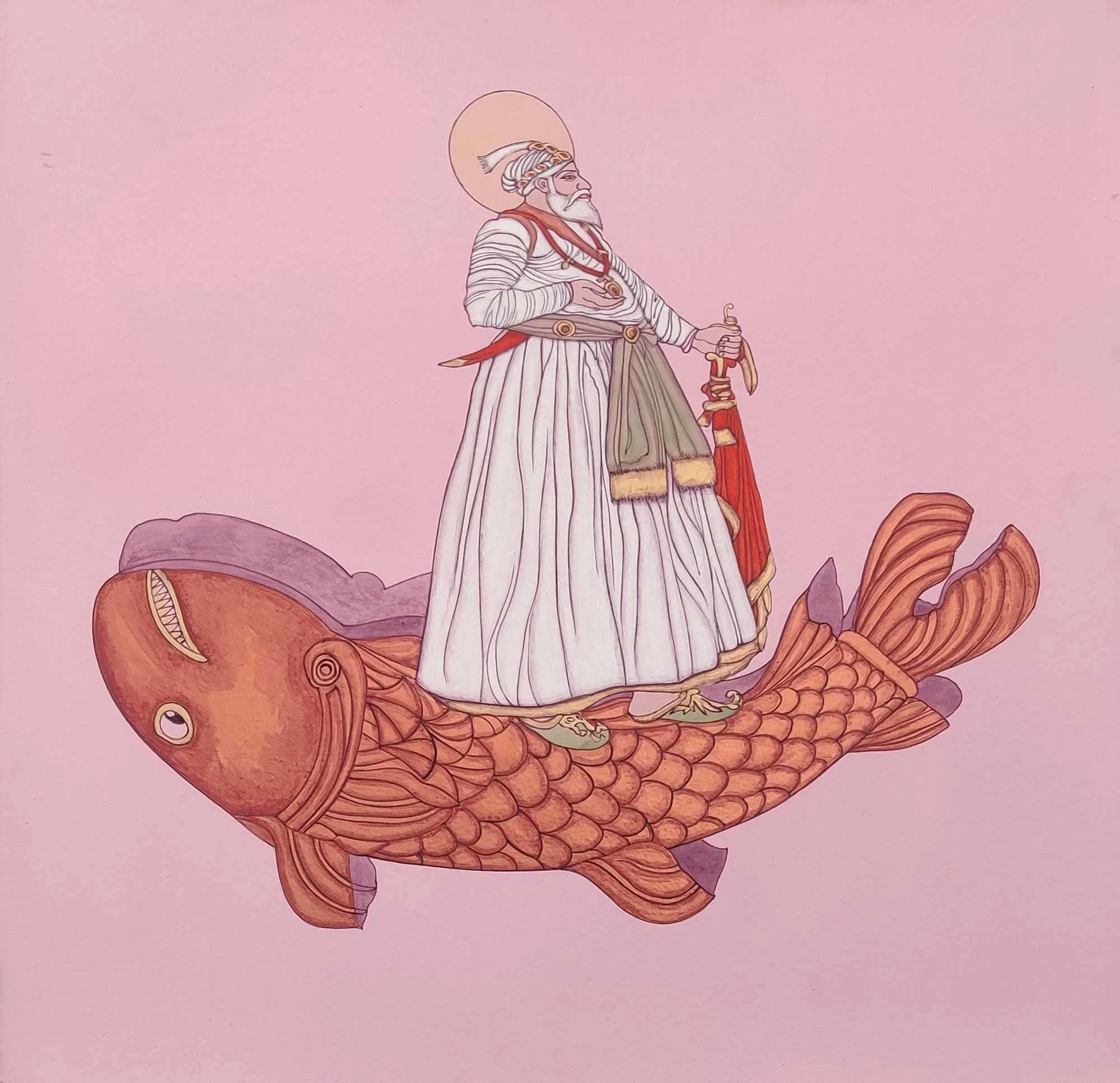 <b>Mainaz Bano</b><br> Hues of Inheritance<br>Acrylic on Canvas<br>12 x12 Inches<br> ?2024