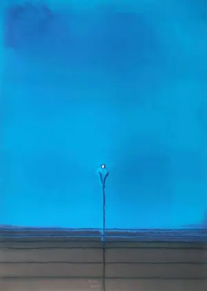 <b>Sohan Qadri</b><br>Untitled<br>Acrylic on Canvas<br> 27.5 x 39.3 Inches<br> 2010