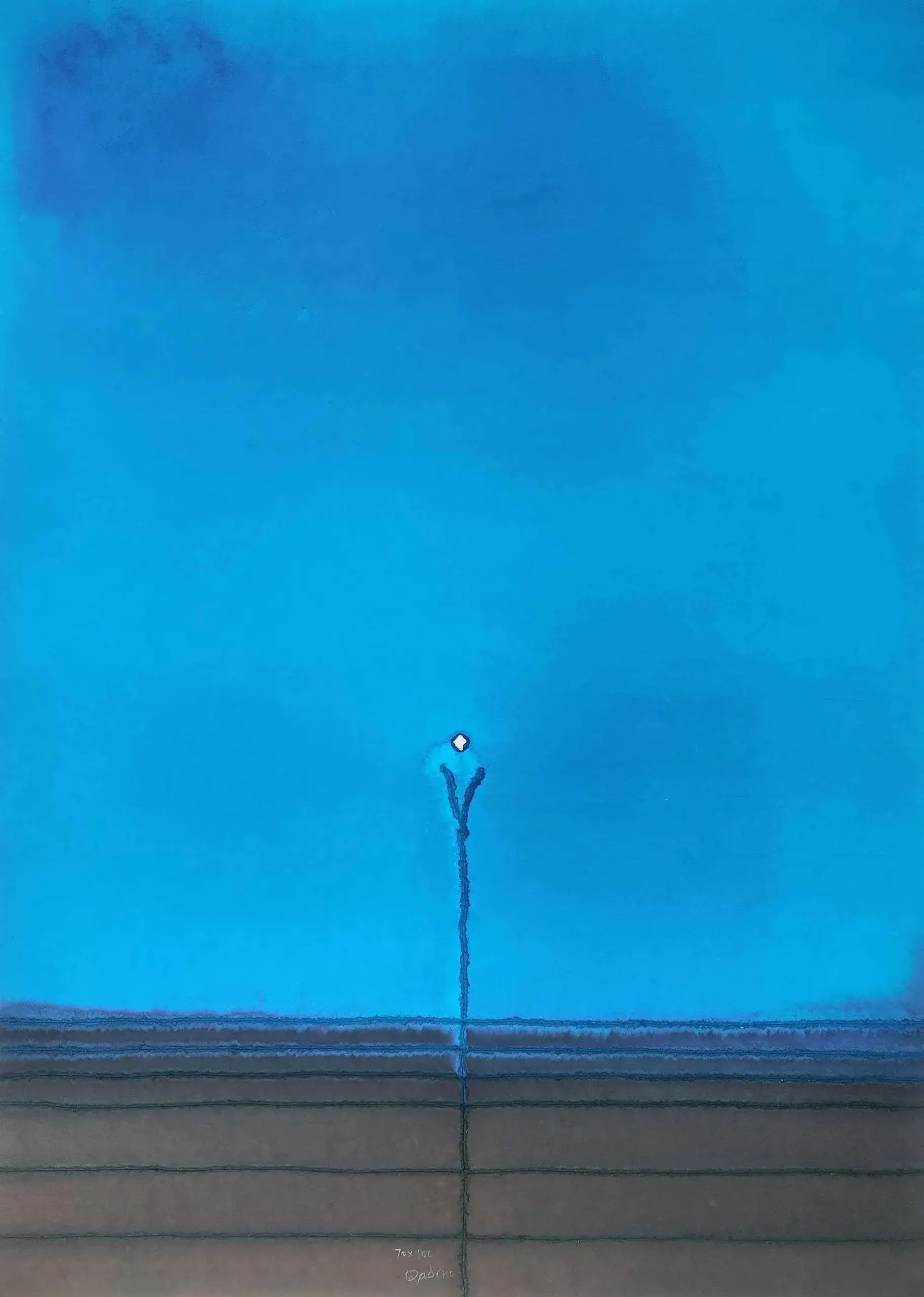 <b>Sohan Qadri</b><br>Untitled<br>crylic on Canvas<br> 27.5 x 39.3 Inches<br> ?2010