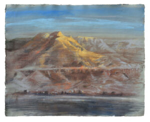 <b>Indrapramit Roy</b><br>Desert Monologue<br> Dry Pastel on Indian Handmade Paper <br>26.5 x 33 Inches<br>2023