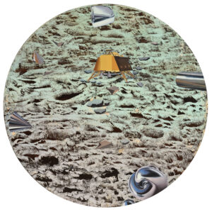 <b></b><br>Jagannath Mohapatra<br> Lunar Surface (Moon)<br>Oil on Canvas <br>36 x 36 Inches<br>2023