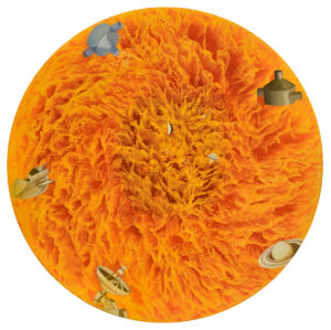 <b></b><br>Jagannath Mohapatra<br> Lunar Surface (Moon)<br>Oil on Canvas <br>36 x 36 Inches<br>2023