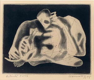 <b>Somnath Hore </b><br>Untitled <br> Aquaint on Paper <br> 13 x 17.5 Inches <br> 1978<br> Artist's Proof