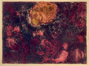 <b>Somnath Hore </b><br>Untitled <br> Coloured Intaglio on Paper <br> 11 x 15 Inches <br> 1983