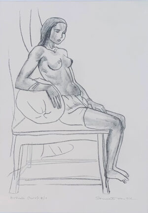 <b>Somnath Hore </b><br>Untitled <br> Lithograph on Paper <br> 18 x 12.5 Inches <br> 1972<br>Artist's Proof 8 of 10