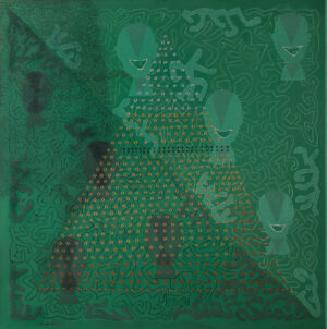 <b>Samir Aich</b><br>Untitled<br>Acrylic on Canvas <br> 60 x 60  Inches<br>2023