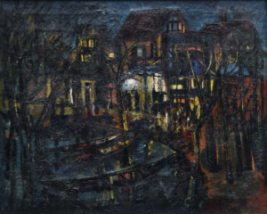 <b>Avinash Chandra</b><br>Lanscape<br>Oil on Canvas <br> 32 x 39 Inches<br>1955