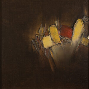 <b>Sohan Qadri</b><br>Untitled<br>Incisions, Ink and Dye on Paper<br> 24 x 24 Inches<br>1965