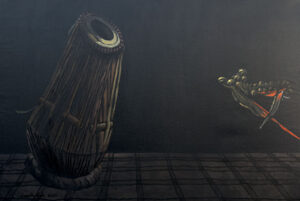 <b>Samir Aich </b><br>Untitled<br> Acrylic on Canvas <br> 30 x 45 Inches<br> 2025