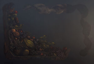 <b>Samir Aich </b><br>Untitled<br> Acrylic on Canvas <br> 48 x 72 Inches<br> 2024