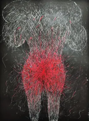 <b>Beenu Bhatia</b><br>Utpatti-I<br>Woodcut<br>24 x 18 Inches<br>2024