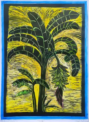 <b>Gayatri Apte</b><br>Samruddhi<br>Hand Coloured Woodcut-II<br>30 x 22 Inches<br>2024