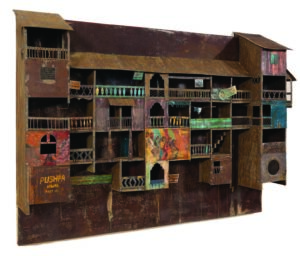 <b>Rashesh Chauhan</b><br>Untitled<br>Enamel Paint, Acid treatment and Lacquer on Metal <br>60 x 41 x 10 Inches<br>2022