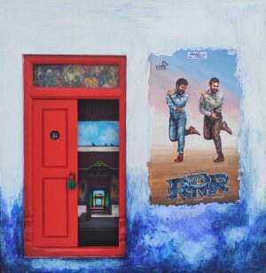 <b>Santhana Krishnan</b><br>Untitled<br>Mixed Media on Wooden Box <br>36 x 36 Inches<br>2022