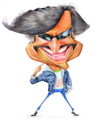 <b>Pamarthy Shankar</b><br>Rajinikanth<br>Colored Pencil on Paper<br>30 x 22 Inches<br>Unknown