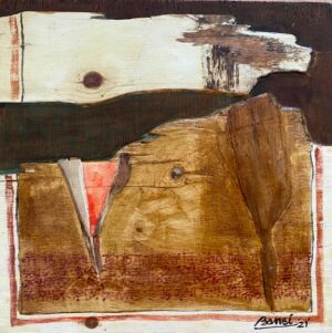 <b>Bansi Khatri</b><br>Untitled<br>Acrylic on Plywood<br>16 x 16 Inches<br>2021