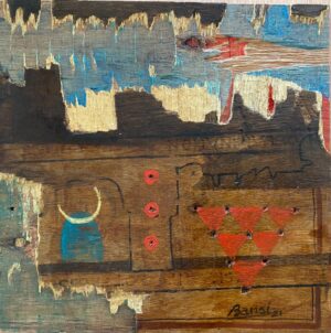 <b>Bansi Khatri</b><br>Untitled<br>Acrylic on Plywood<br>16 x 16 Inches<br>2021