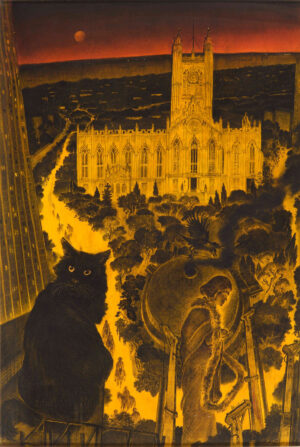 <b>David Malakar</b><br>Goodnight Calcutta -VIII<br>Charcoal, Crayon and Acrylic on Hotpressed Acid Free Paper<br>40 x 26.5 Inches<br>2022