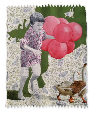 <b>Jitu Oghani</b><br>Playtime<br>Water based Colour on Handmade Acid Free Paper<br>31 x 25 Inches (Uncut Paper)<br>2020