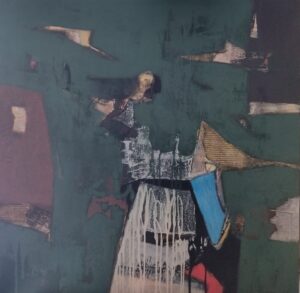 <b>Mukhtar Ahmad Sardar</b><br>Untitled<br>Acrylic on Canvas<br>36 x 36 Inches<br>Unknown