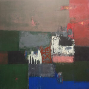 <b>Mukhtar Ahmad Sardar</b><br>Untitled<br>Acrylic on Canvas<br>37 x 37 Inches<br>Unknown