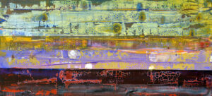 <b>Anki Bhutia</b><br>Near the Purple World <br>Acrylic on Canvas<br> 120 x 54 Inches<br>2008