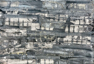 <b>Anki Bhutia</b><br>The Broken Wave of Thoughts<br>Acrylic on Canvas<br> 96 x 66 Inches<br>2007