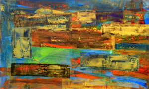 <b>Anki Bhutia</b><br>Evidence of Emergent Behaviour<br>Acrylic on Canvas<br> 120 x 72  Inches<br>2006
