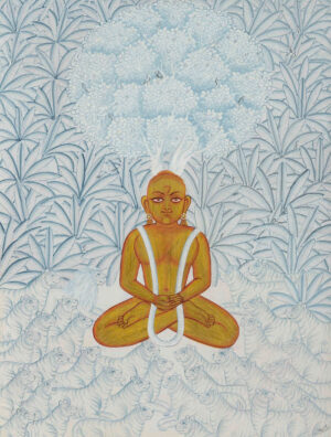 <b>Jai Khanna/b><br>First Glimpse of Mahavira<br>Natural Colours on Board<br>14 x 18 Inches<br>2021