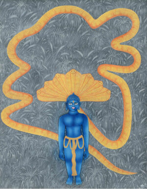 <b>Jai Khanna/b><br>Throne of Parshwanath<br>Natural Colours on Board<br>16 x 20 Inches<br>2022