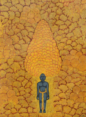 <b>Jai Khanna/b><br>Celebrating Shikarji (new beginning)<br>Natural Colours on Board<br>18 x 24 Inches<br>2022